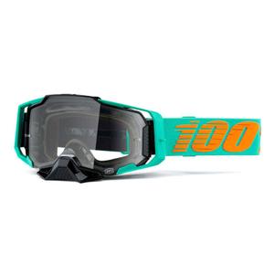 100% ARMEGA Clark motocross szemüveg türkiz (átlátszó plexi)