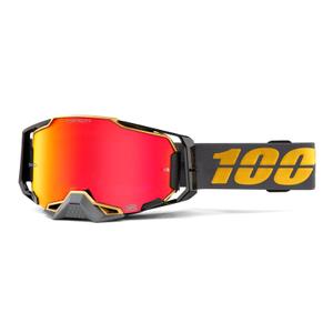 100% ARMEGA Falcon 5 HIPER motocross szemüveg szürke (tükörpiros plexi)