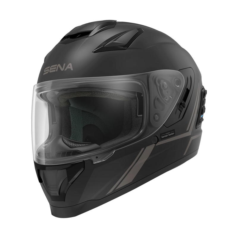 SENA Stryker Mesh headset-ettel zárt bukósisak matt fekete