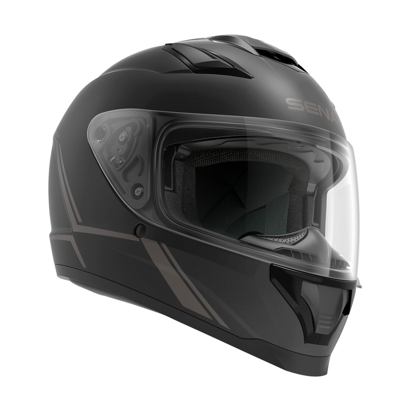 SENA Stryker Mesh headset-ettel zárt bukósisak matt fekete