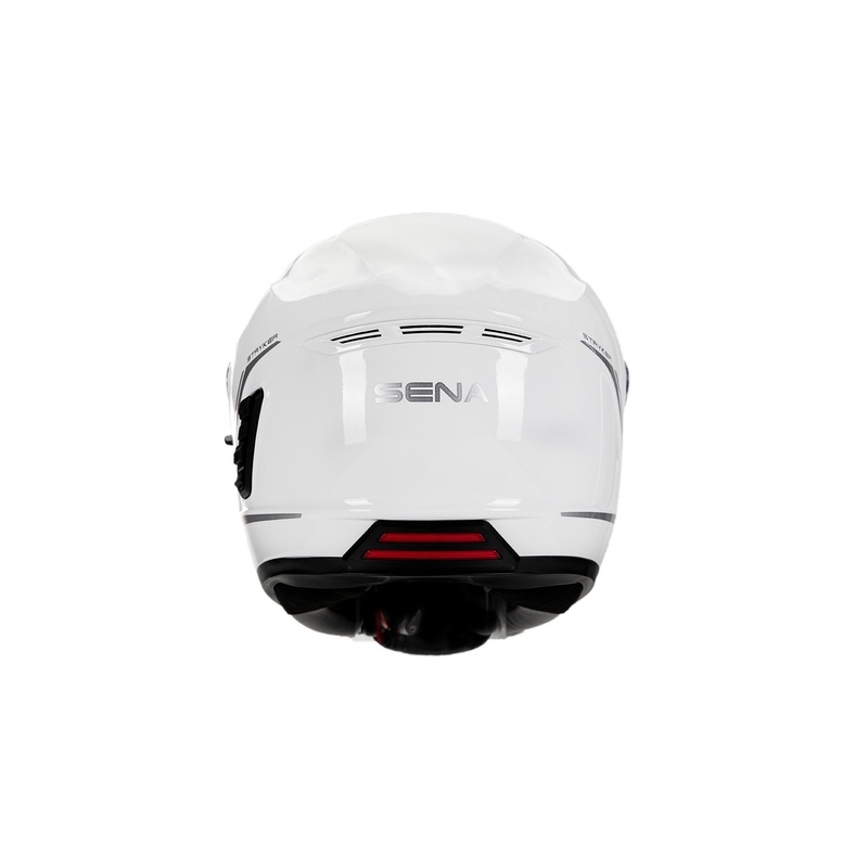 SENA Stryker Mesh headset-ettel zárt bukósisak fényes fehér