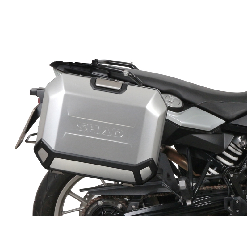 Complete set of 36L / 47L SHAD TERRA aluminum side cases, including mounting kit SHAD BMW F 650 GS/ F 700 GS/ F 800 GS