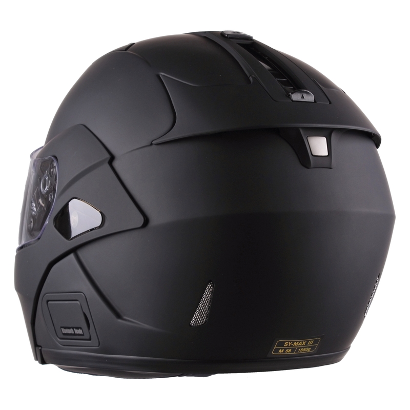 Billenő motoros sisak HJC SY-MAX 3 Rubbertone fekete matt eladó kiárusítás