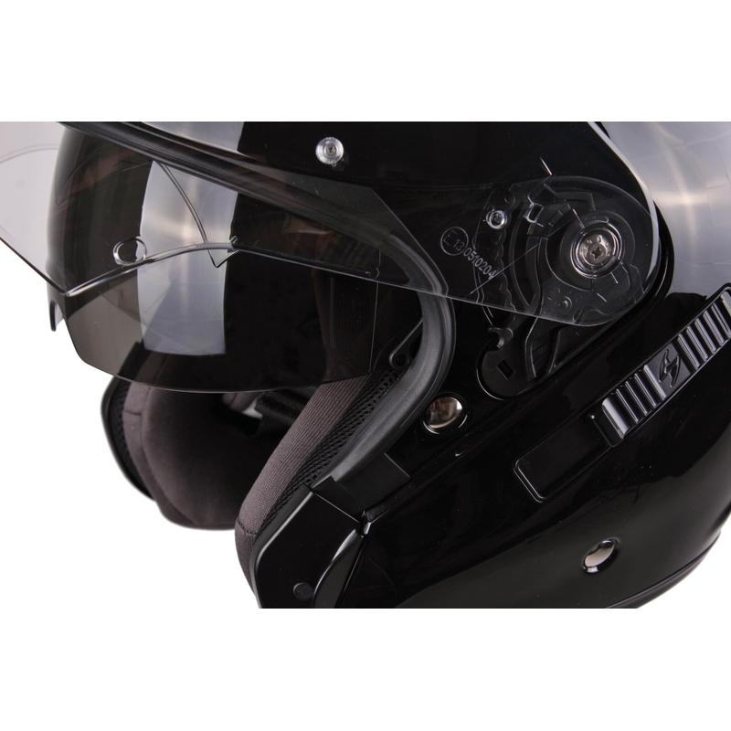 Motoros sisak Scorpion EXO-220 feketefényes akció kiárusítás
