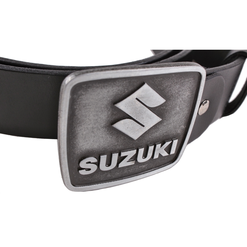Kožený moto opasek se sponou Suzuki