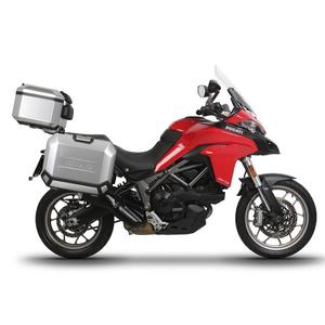 Complete set of aluminum cases SHAD TERRA, 37L topcase + 47L / 47L side cases, including mounting kit and plate SHAD DUCATI MULTISTRADA 950 / 1200 / 1260