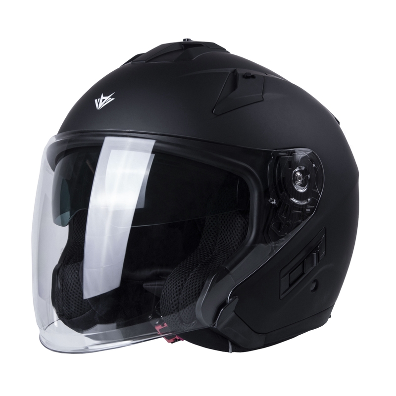 RSA Active nyitott motoros sisak fekete matt - II. osztály