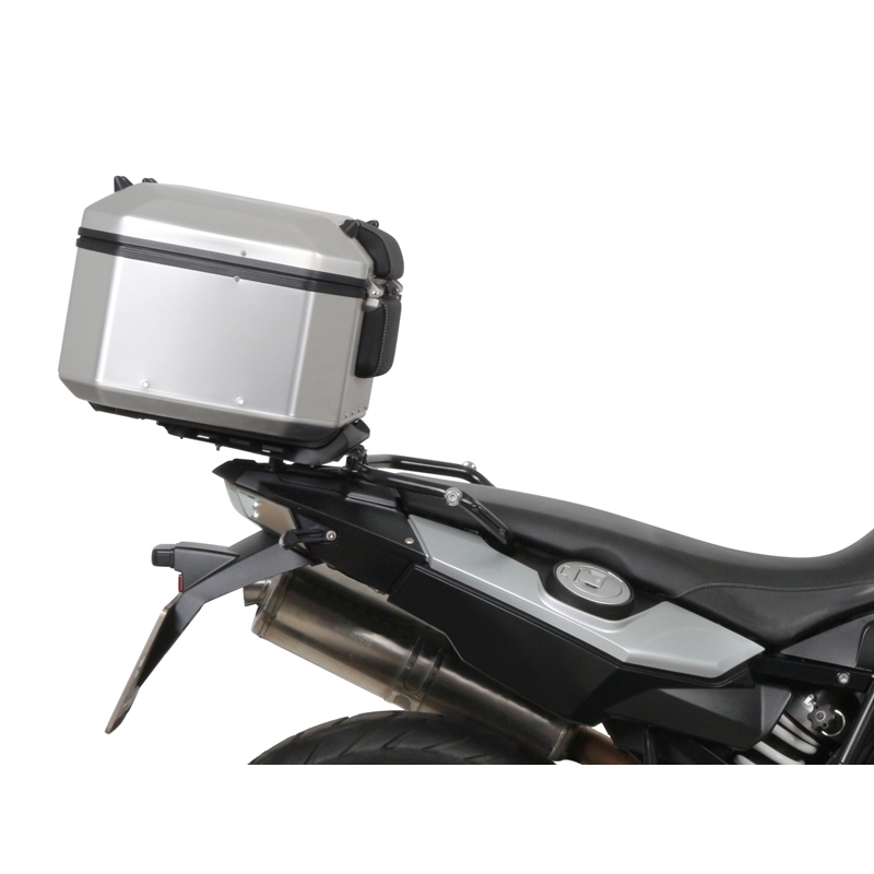 Complete set of black aluminum cases SHAD TERRA, 37L topcase + 36L / 47L side cases, including mounting kit and plate SHAD BMW F 650 GS/ F 700 GS/ F 800 GS