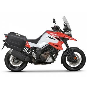 Complete set of 36L / 36L SHAD TERRA BLACK aluminum side cases, including mounting kit SHAD SUZUKI DL 1000 V-Strom/ DL 1050 V-Strom