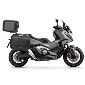 Complete set of aluminum cases SHAD TERRA BLACK, 37L topcase + 47L / 47L side cases, including mounting kit and plate SHAD HONDA X-ADV 750