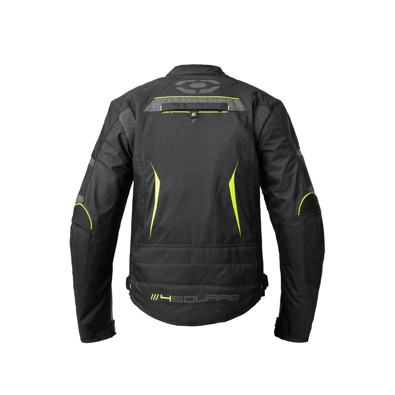 Motoros kabát 4SQUARE Roadster Dual fekete-fluo sárga