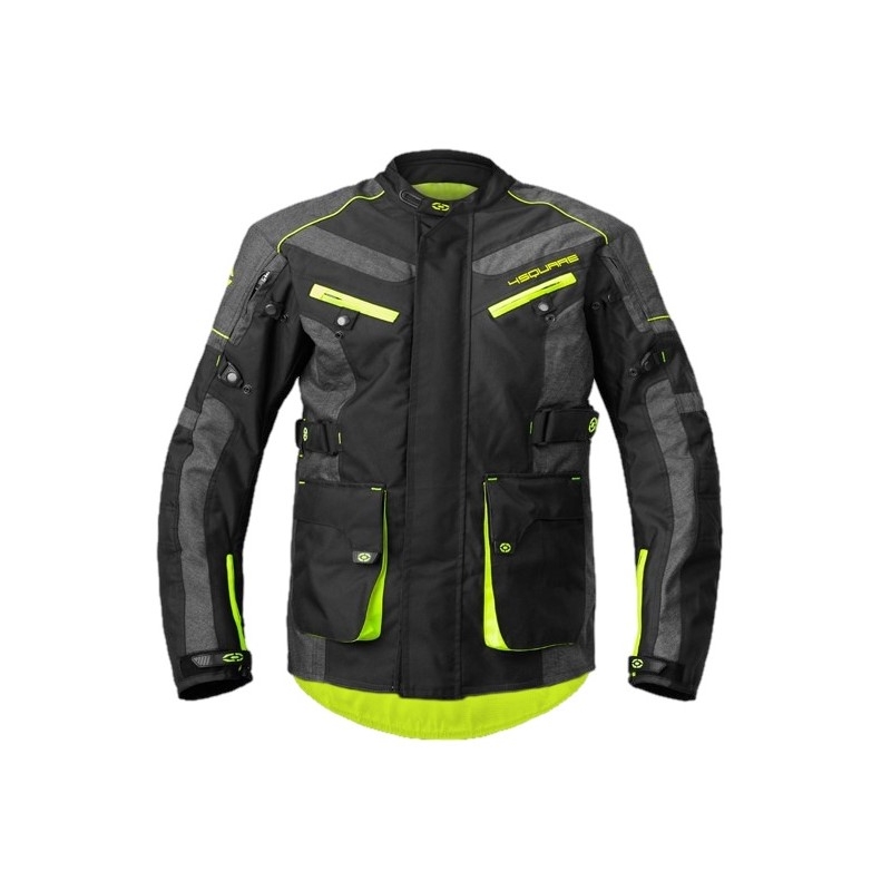4SQUARE Discovery Adventure motoros kabát fekete-fluo sárga kiárusítás