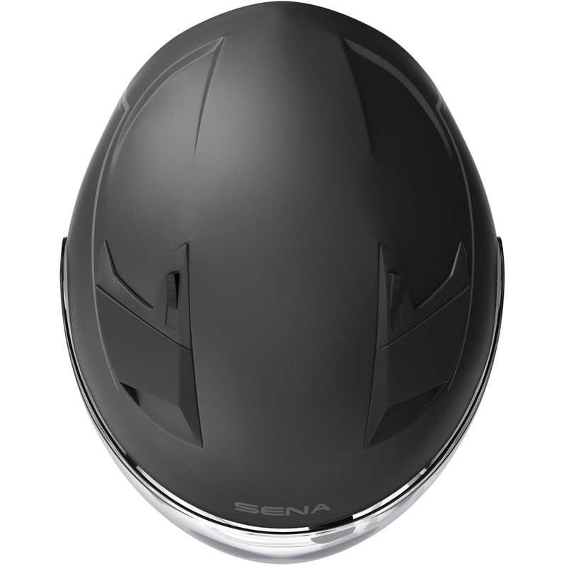 Nyitott motoros sisak SENA Outstar headsettel, fekete matt kiárusítás