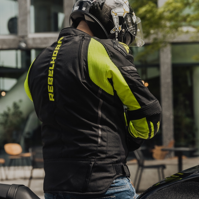 Rebelhorn Vandal motoros kabát fekete-fluo sárga kiárusítás