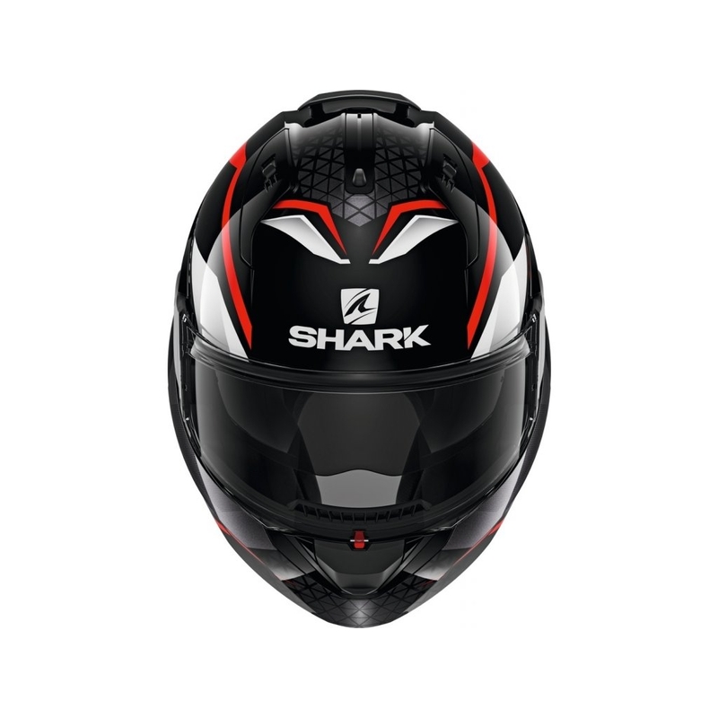 Állból nyíló sisak SHARK EVO-ES Yari fekete-fehér-piros