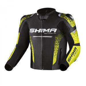 Shima STR 2.0 motoros kabát fekete-fluo sárga