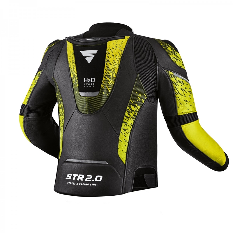 Shima STR 2.0 motoros kabát fekete-fluo sárga