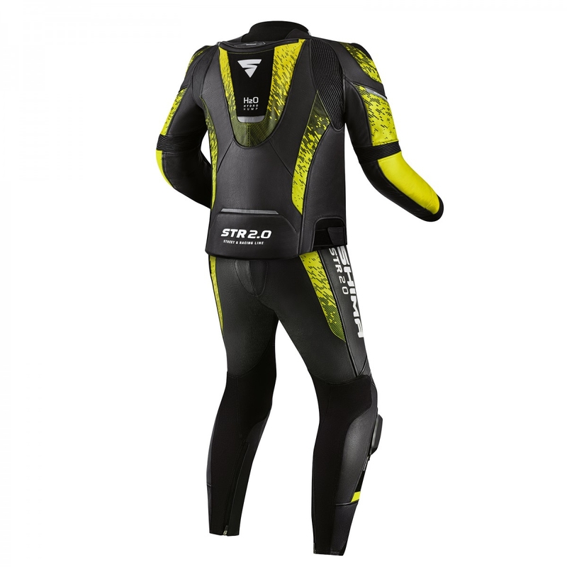 Shima STR 2.0 motoros kabát fekete-fluo sárga