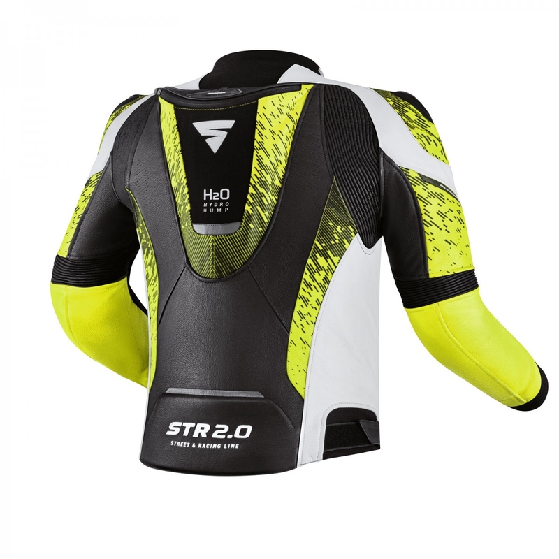 Shima STR 2.0 motoros kabát fekete-fehér-fluo sárga