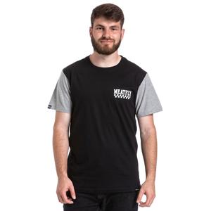 Meatfly Racing póló fekete-szürke kiárusítás