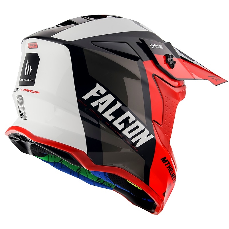 Motocross sisak MT Falcon Warrior piros