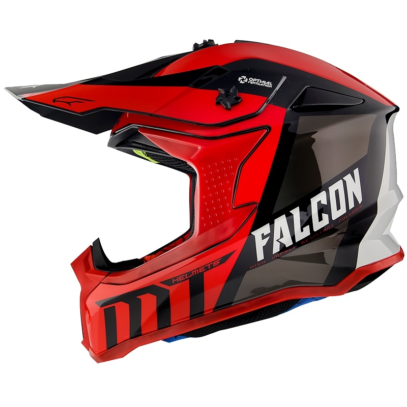 Motocross sisak MT Falcon Warrior piros