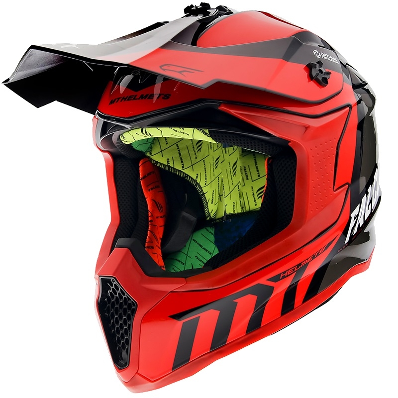 Motocross sisak MT Falcon Warrior piros