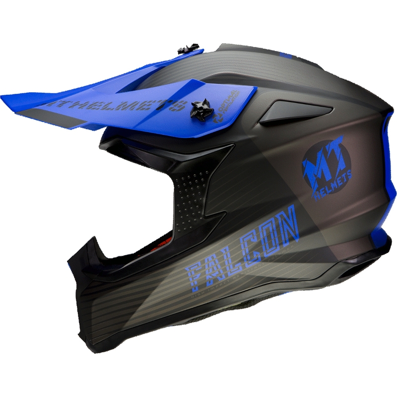 Motocross sisak MT Falcon System fekete-kék