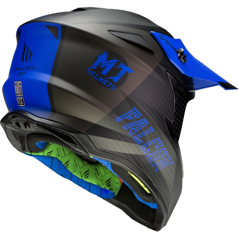 Motocross sisak MT Falcon System fekete-kék