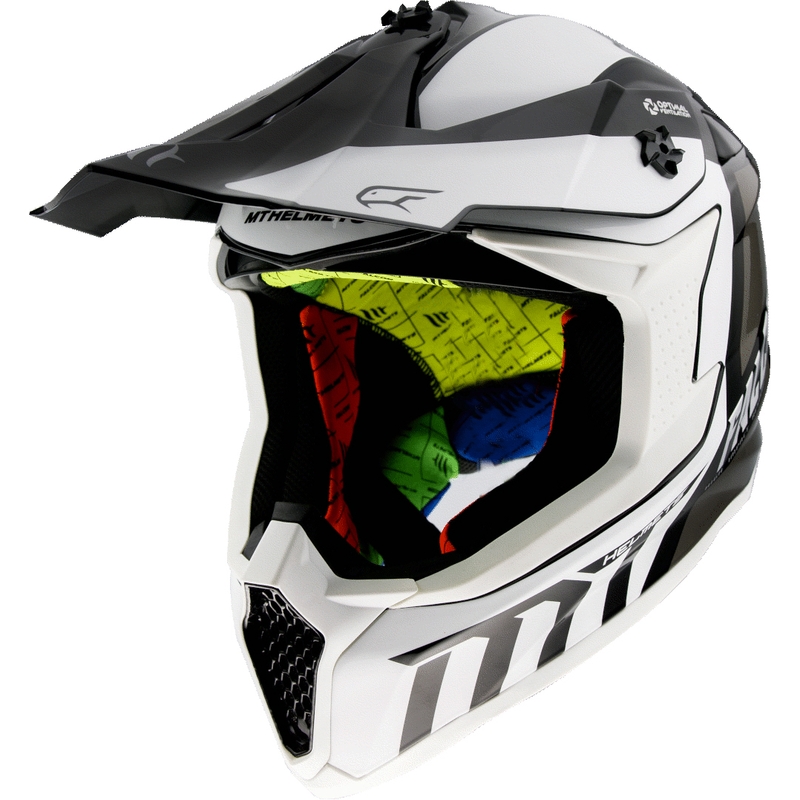Motocross sisak MT Falcon Warrior fehér-fekete