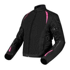 Ozone Flow női motoros kabát fekete-rózsaszín