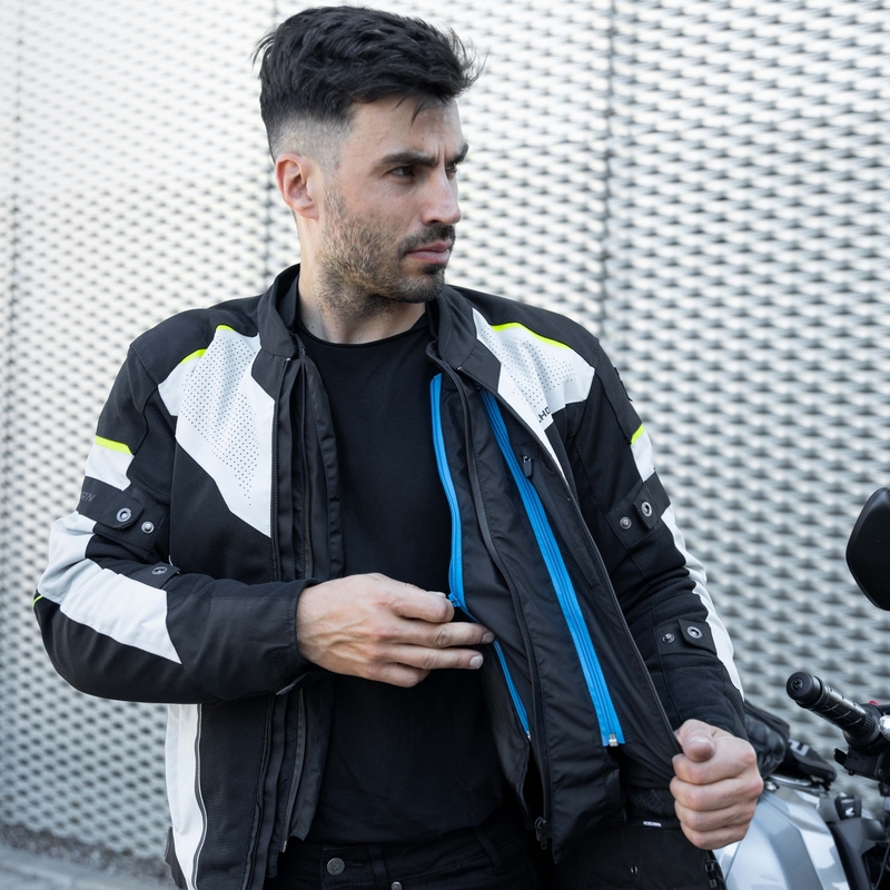 Rebelhorn Hiflow IV motoros kabát fekete-ezüst-neon sárga kiárusítás