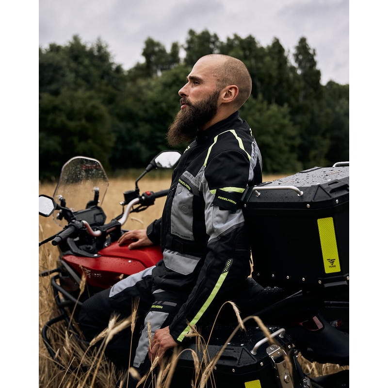 Rebelhorn Cubby IV motoros kabát fekete-szürke-neon sárga kiárusítás