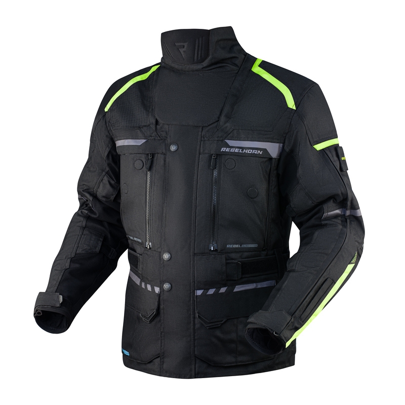 Rebelhorn Cubby IV motoros kabát fekete-neon sárga