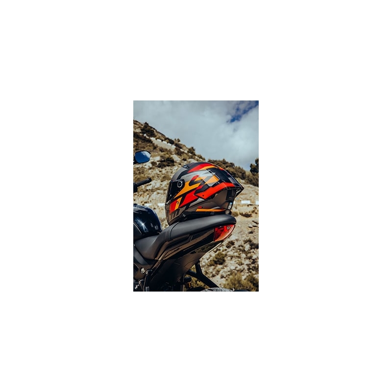 MT FF118SV Thunder 4 SV ERGO B15 zárt bukósisak szürke-narancssárga-piros