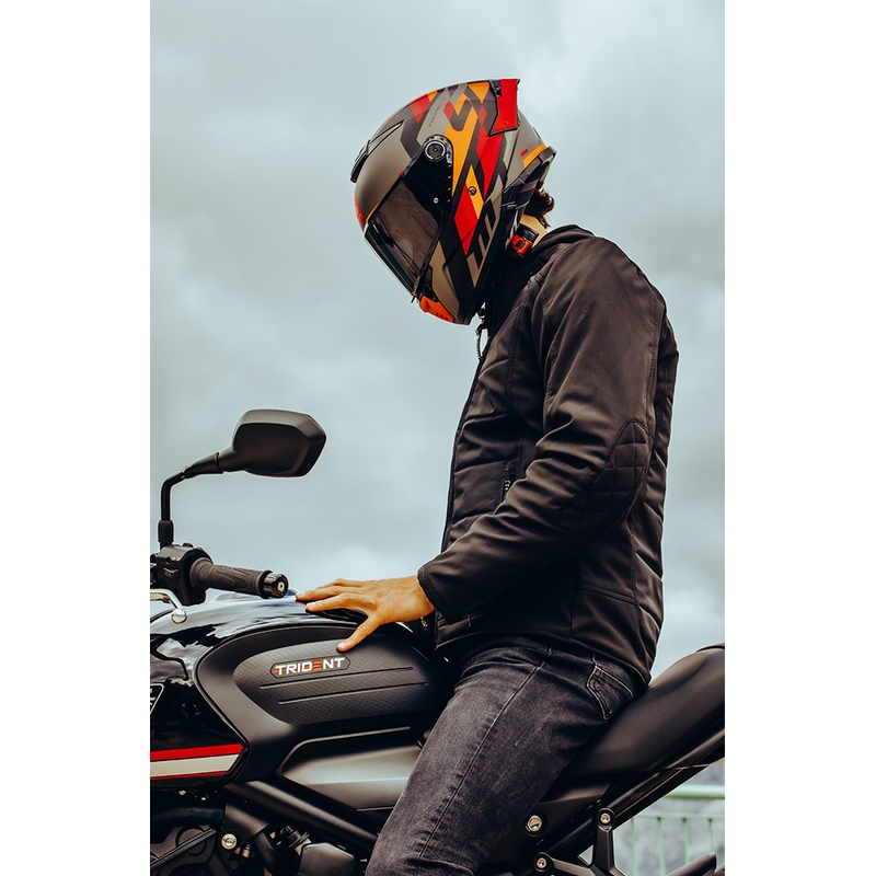 MT FF118SV Thunder 4 SV ERGO B15 zárt bukósisak szürke-narancssárga-piros