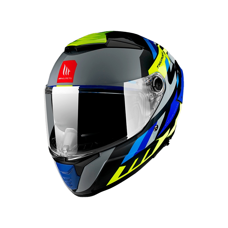 MT FF118SV Thunder 4 SV ERGO E17 zárt bukósisak szürke-kék-zöld