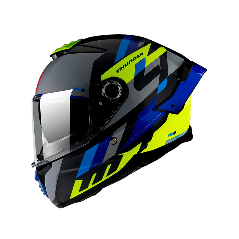 MT FF118SV Thunder 4 SV ERGO E17 zárt bukósisak szürke-kék-zöld