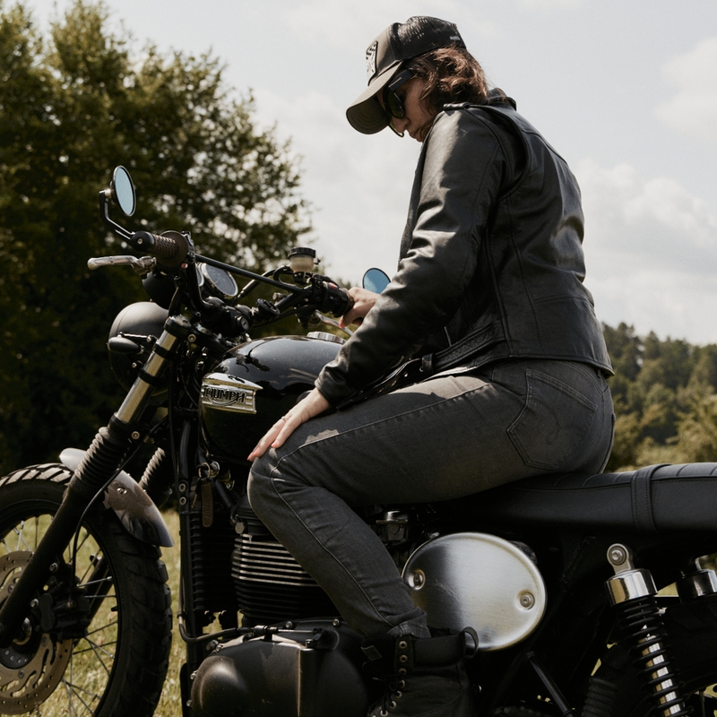 Ozone Striker SF női motoros farmer szürke