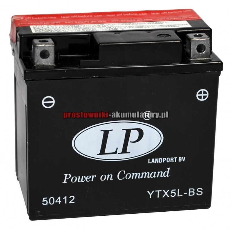 Karbantartást nem igénylő akkumulátor Landport YTX5L-BS, 12V 4Ah