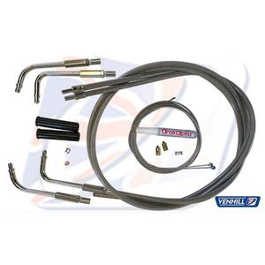 Throttle cable kit Venhill U01-4-404 braided push fit