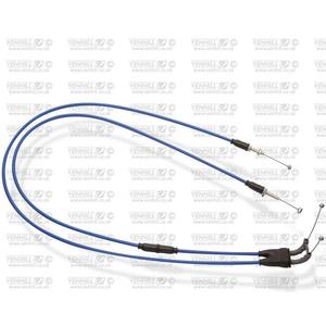 Throttle cables (pair) Venhill K02-4-036-BL featherlight kék
