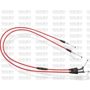 Throttle cables (pair) Venhill S01-4-049-RD featherlight piros