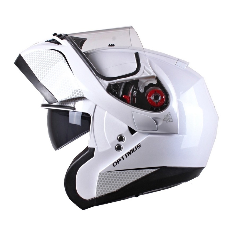 Billenő sisak motorkerékpárhoz Axxis Optimus fehér - II.class