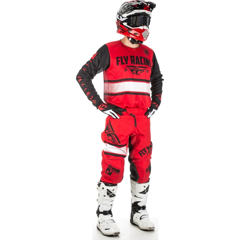 MOTOCROSS JERSEY FLY Racing Kinetic ERA 2018 - USA piros-fekete
