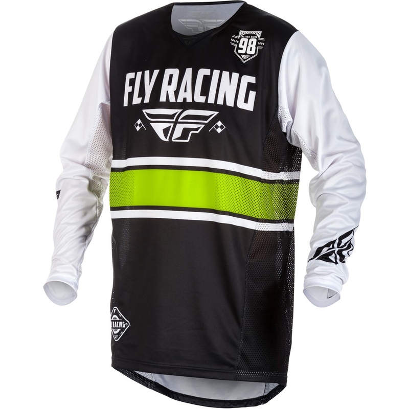 Motocross Jersey FLY Racing Kinetic ERA 2018 - USA fehér-fekete