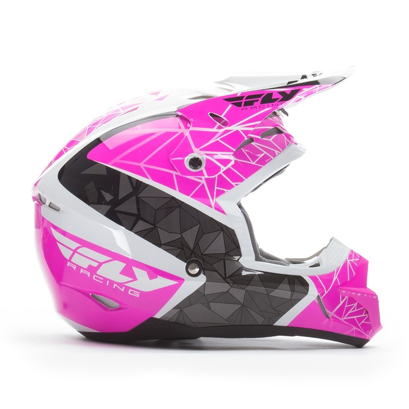 Motocross Sisak FLY Racing Kinetic CRUX - USA rózsaszín-fekete-fehér