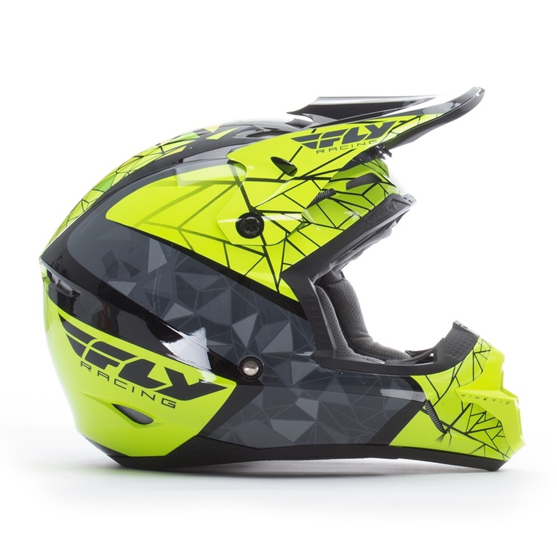 Motocross Sisak FLY Racing Kinetic CRUX - USA fluo sárga-szürke-fekete akció kiárusítás