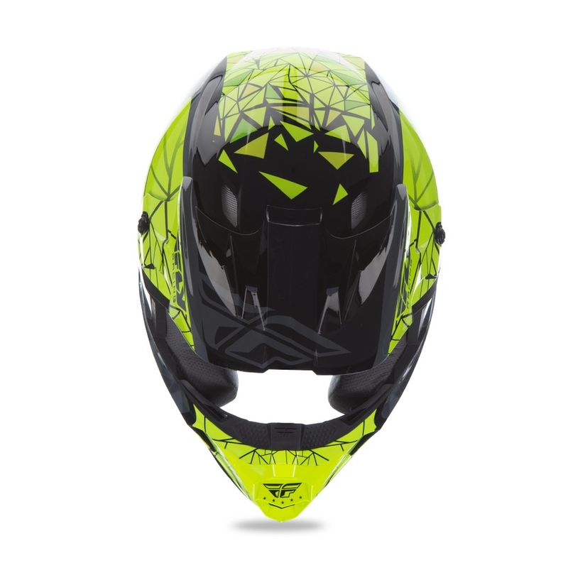 Motocross Sisak FLY Racing Kinetic CRUX - USA fluo sárga-szürke-fekete akció kiárusítás