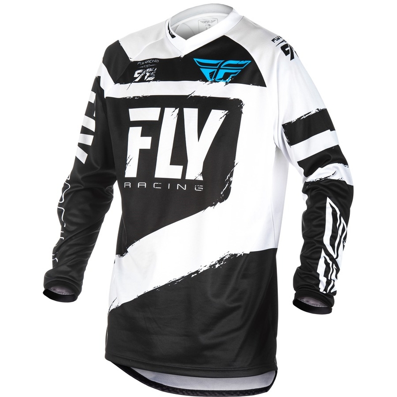 MOTOCROSS JERSEY FLY Racing F-16 2018 - USA fekete-fehér